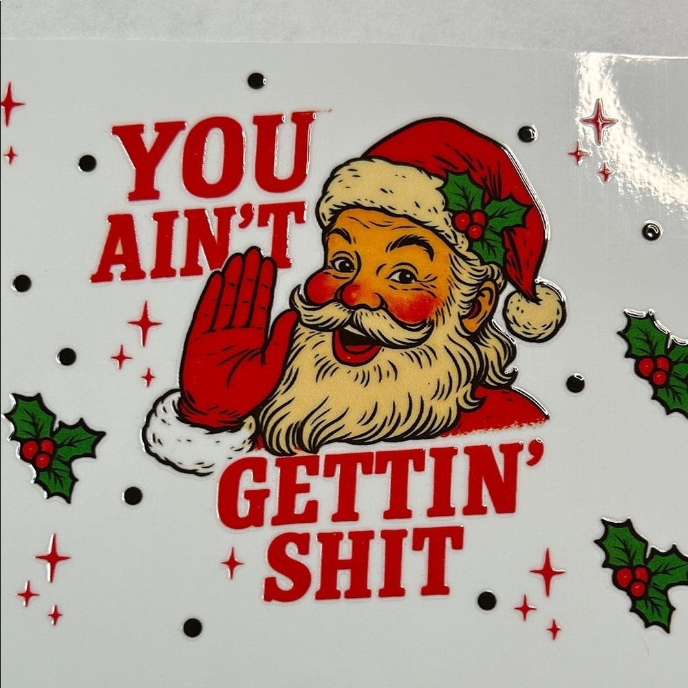 Sassy Santa Cup Decal